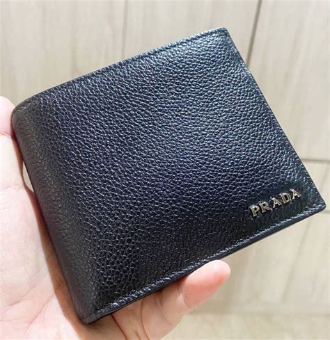 prada 2m0738 cervo|Black Leather Wallet .